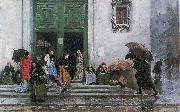 Raimundo Madrazo Coming out of Church Spain oil painting artist